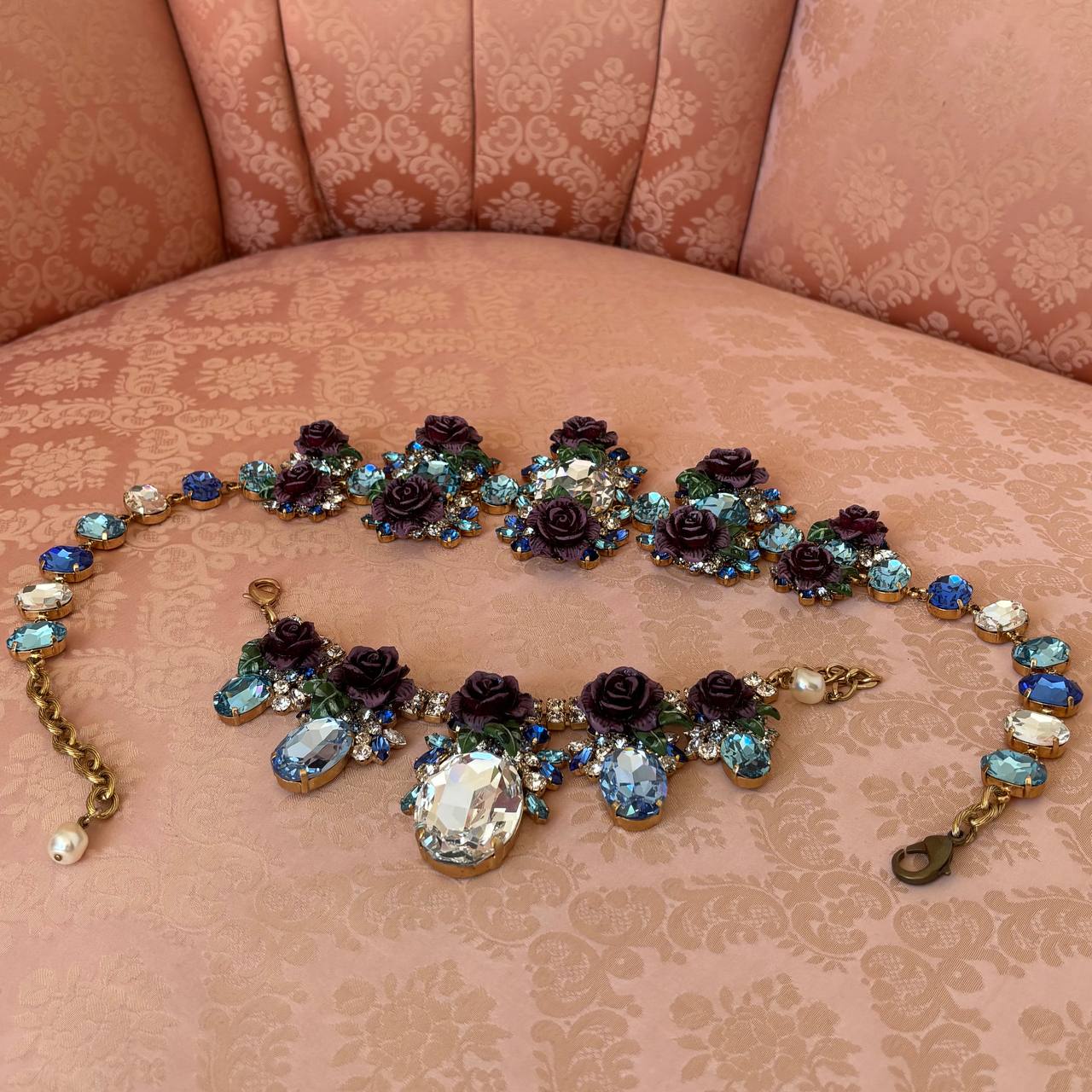Dolce Gabbana set bracelet and necklace golden