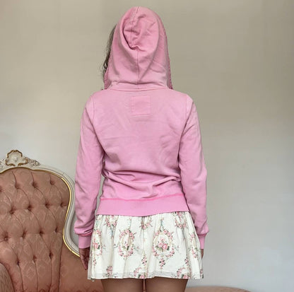 Hollister hoodie zipper top