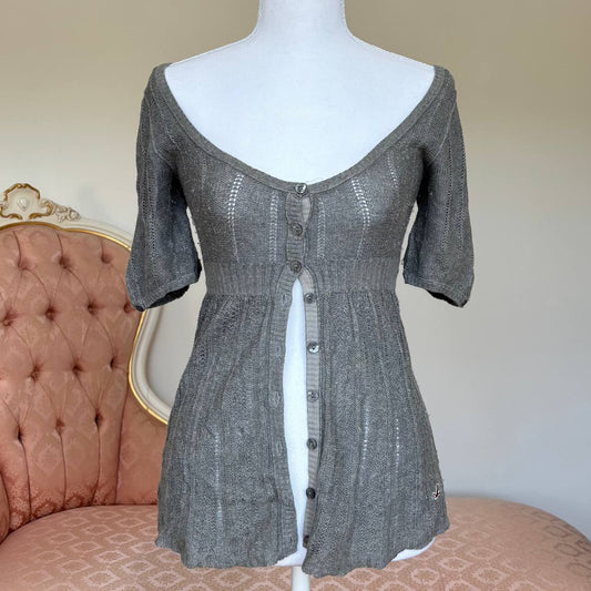 Hollister babydoll jumper sweater grey