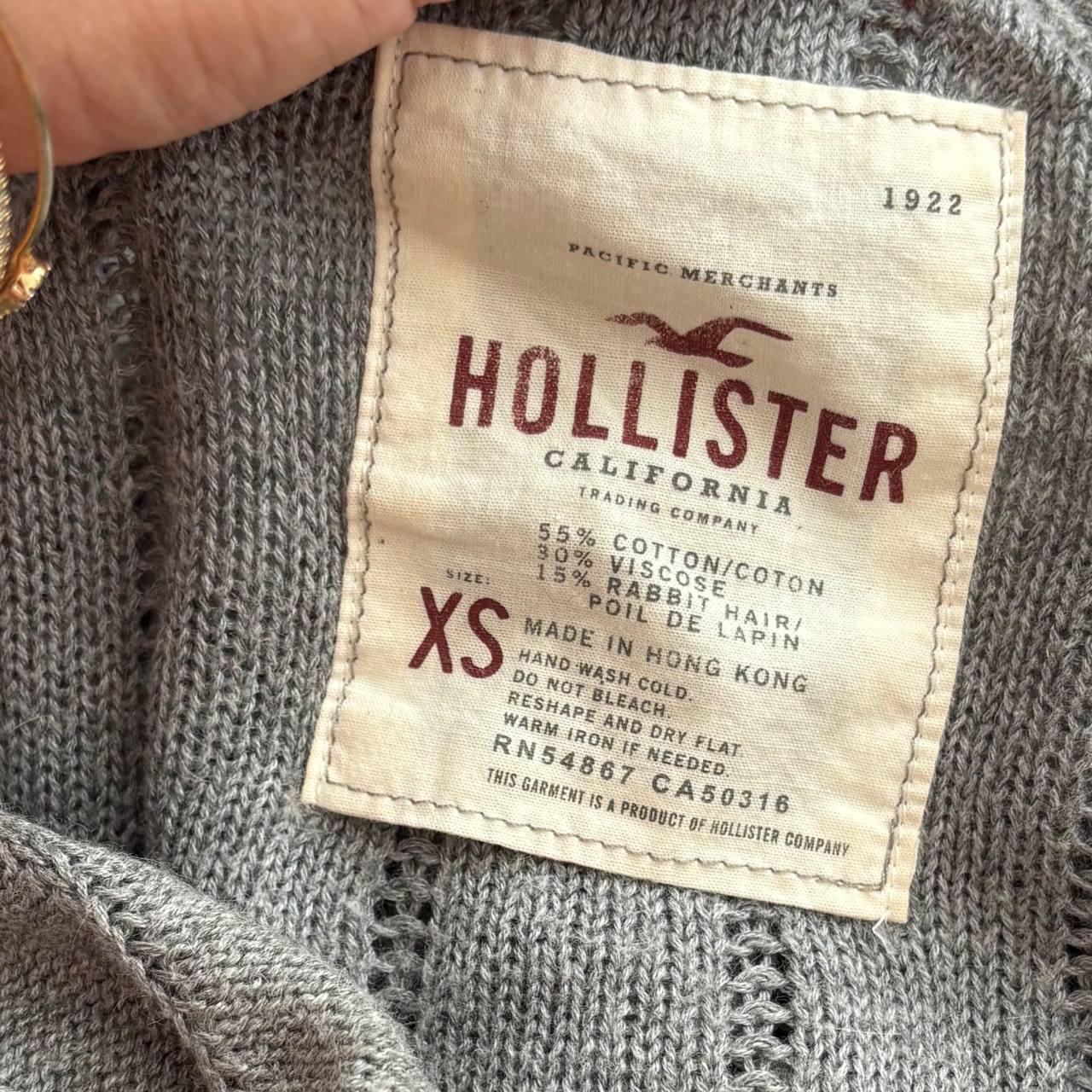 Hollister babydoll jumper sweater grey