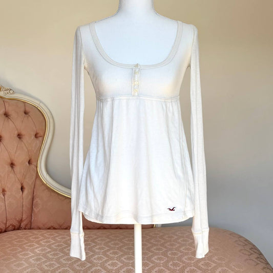 Hollister babydoll top long sleeve