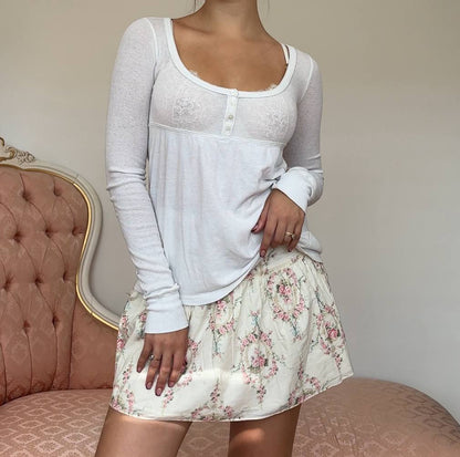 Hollister babydoll top long sleeve