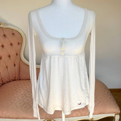 Hollister babydoll top long sleeve