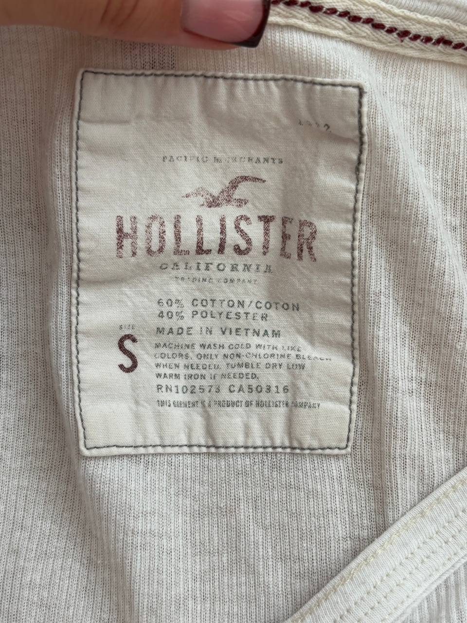 Hollister babydoll top long sleeve