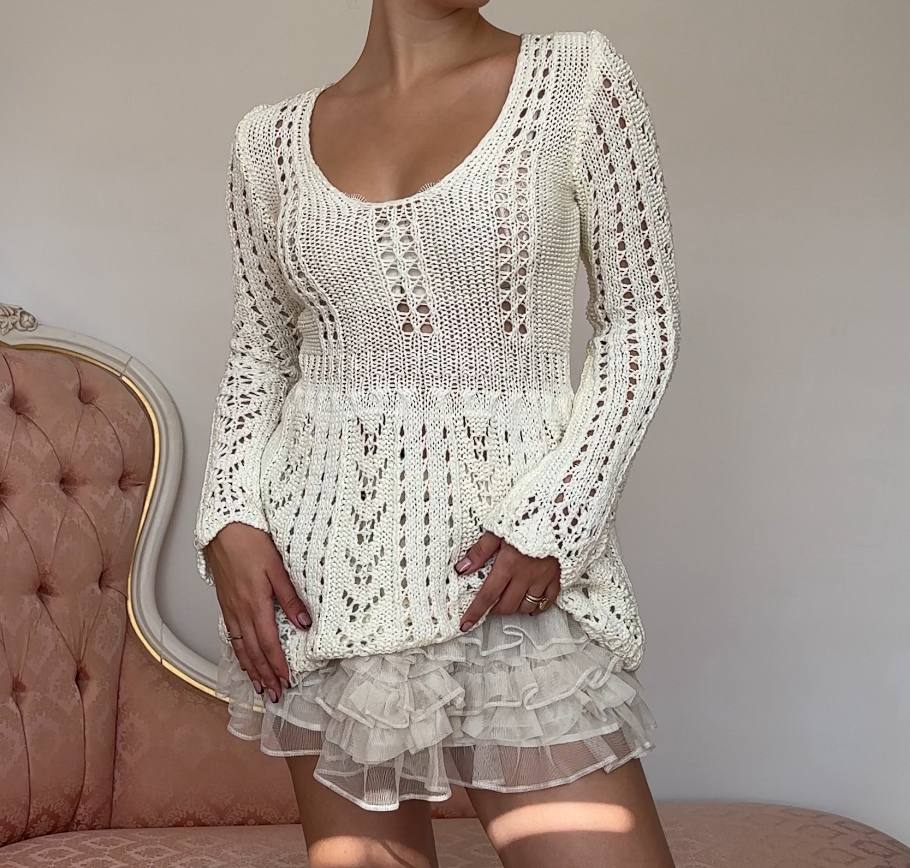 Vintage top babydoll tunique coquette