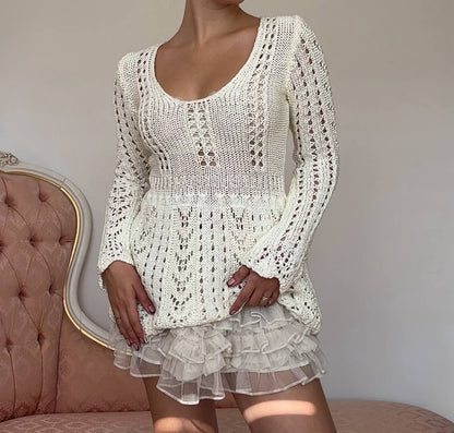 Vintage top babydoll tunique coquette