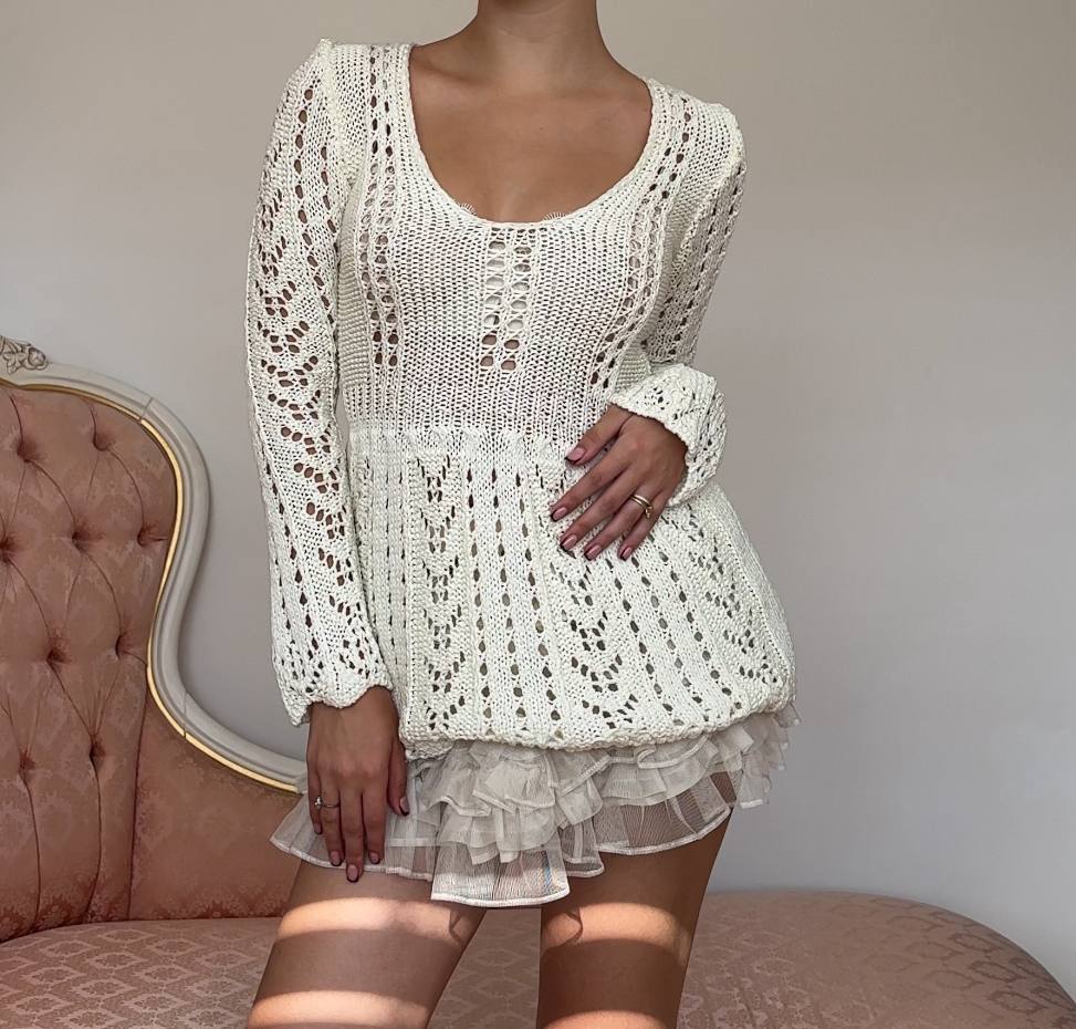 Vintage top babydoll tunique coquette