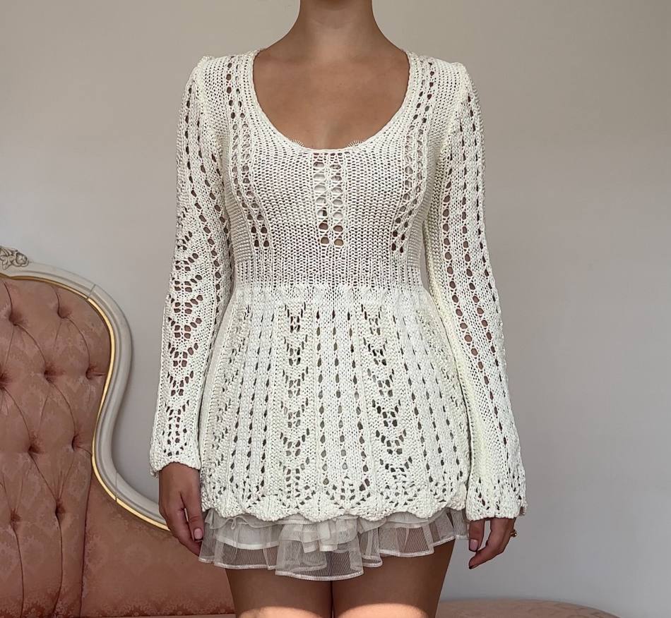 Vintage top babydoll tunique coquette