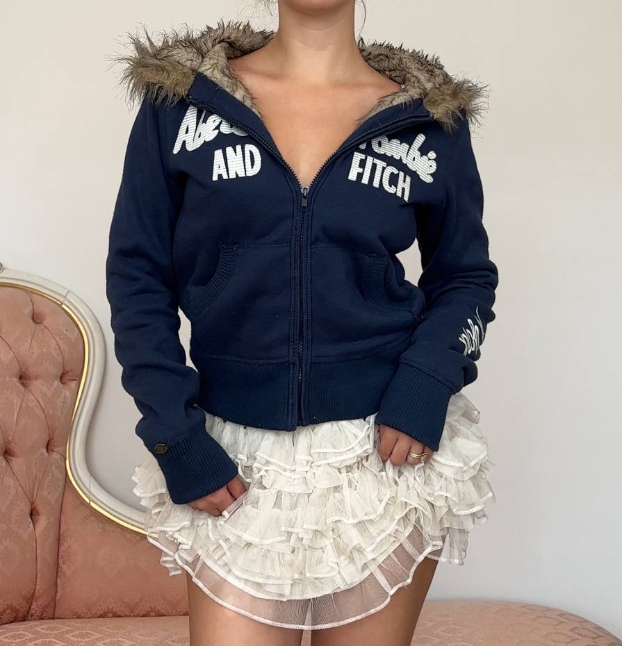 Abercrombie and Fitch fur hoodie