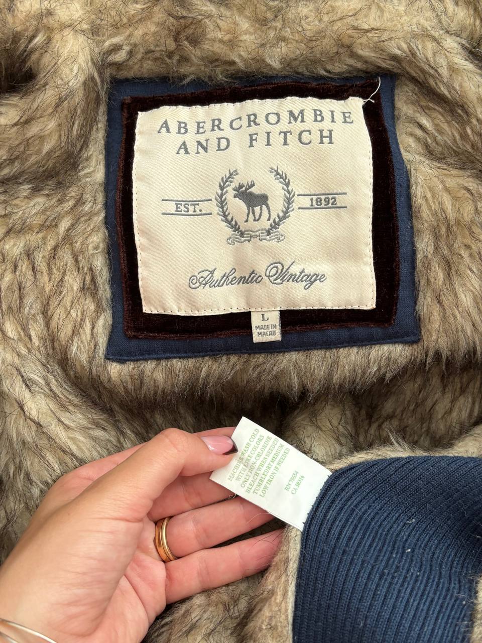 Abercrombie and Fitch fur hoodie