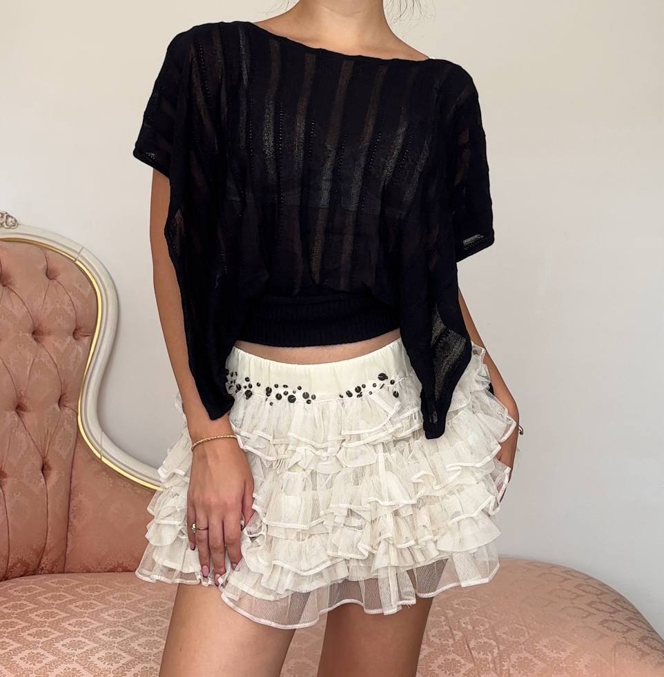Kookai top batwing grunge