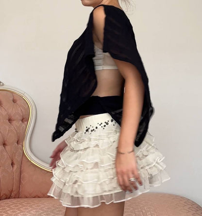 Kookai top batwing grunge
