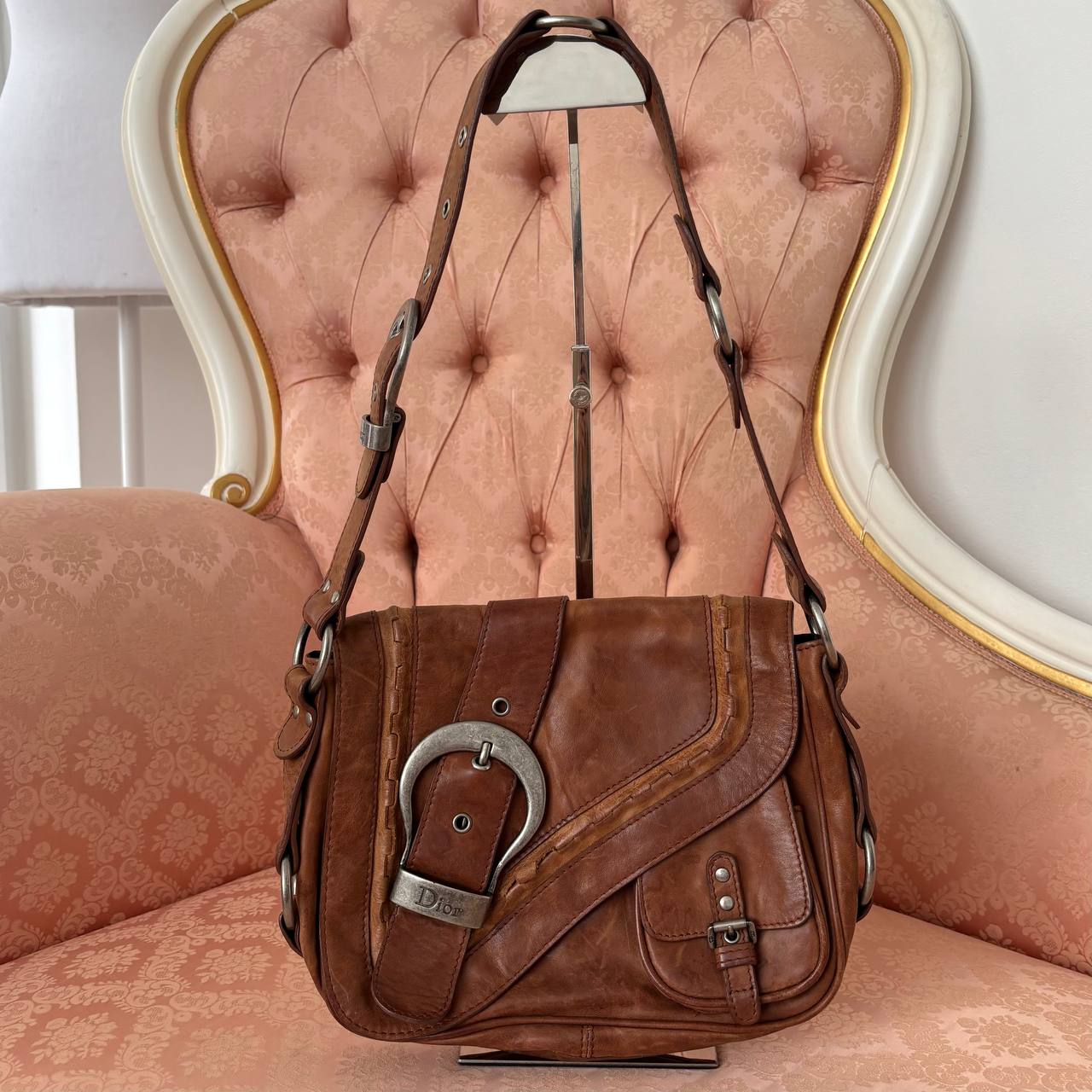 Dior Gaucho shoulder bag leather