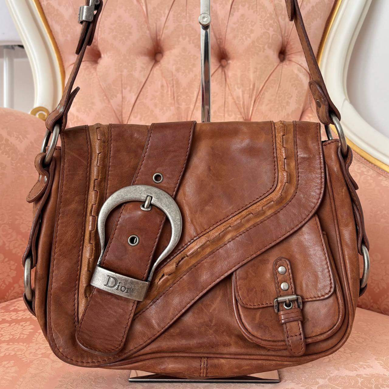 Dior Gaucho shoulder bag leather