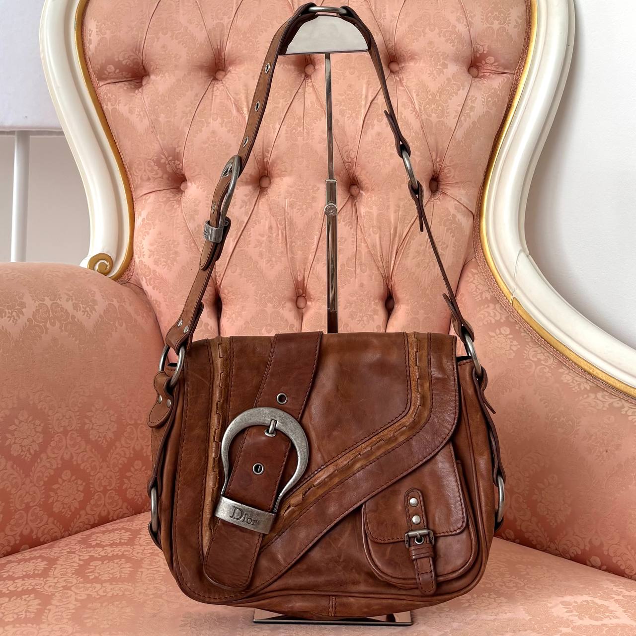 Dior Gaucho shoulder bag leather