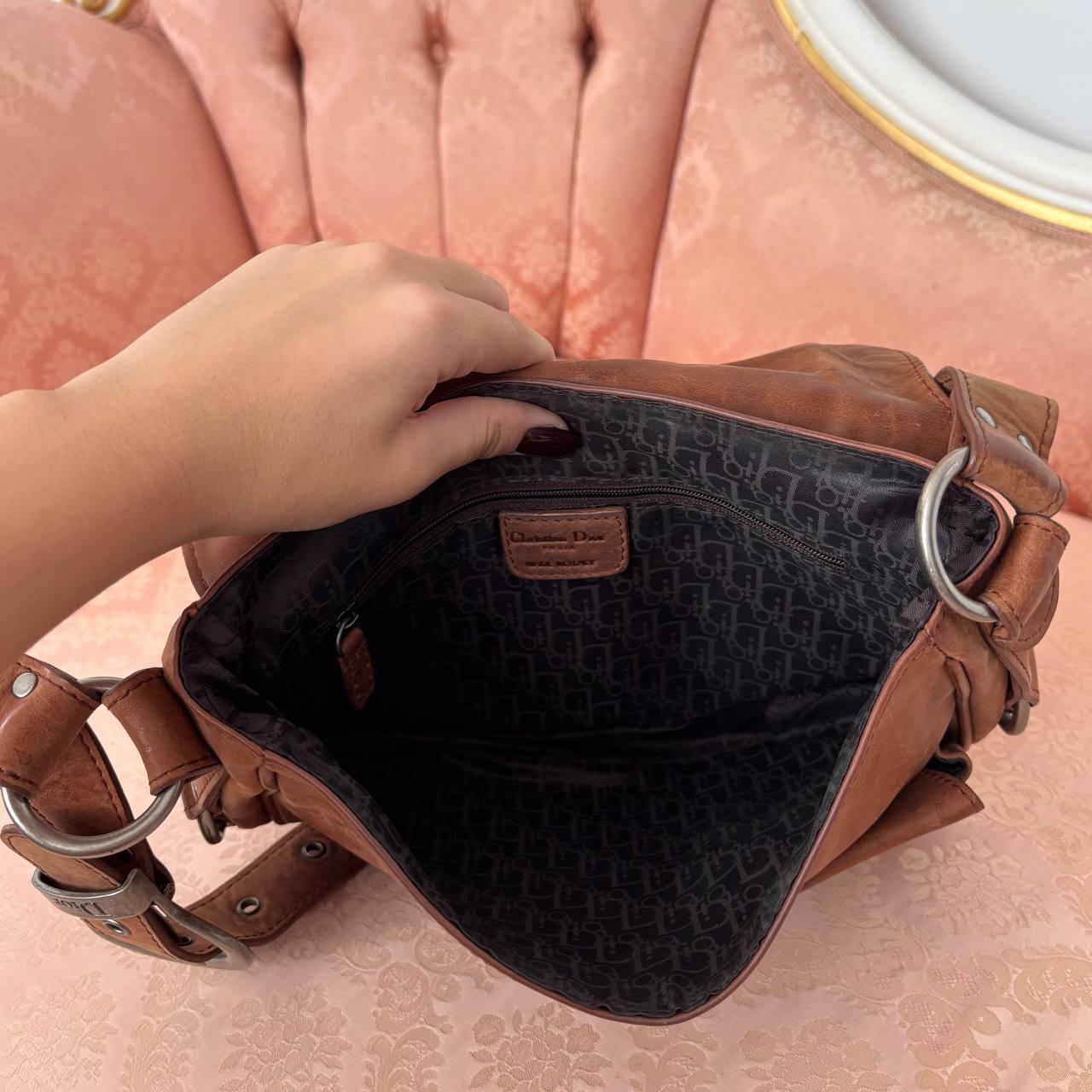 Dior Gaucho shoulder bag leather