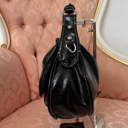 Guess black lacquered handbag