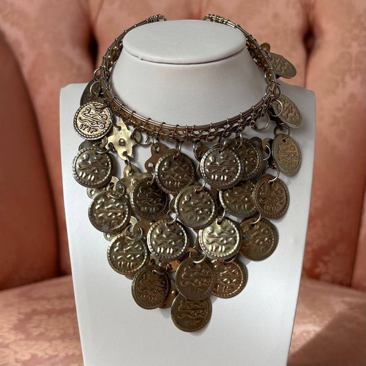 Vintage metallic boho jewellery cuff bracelet