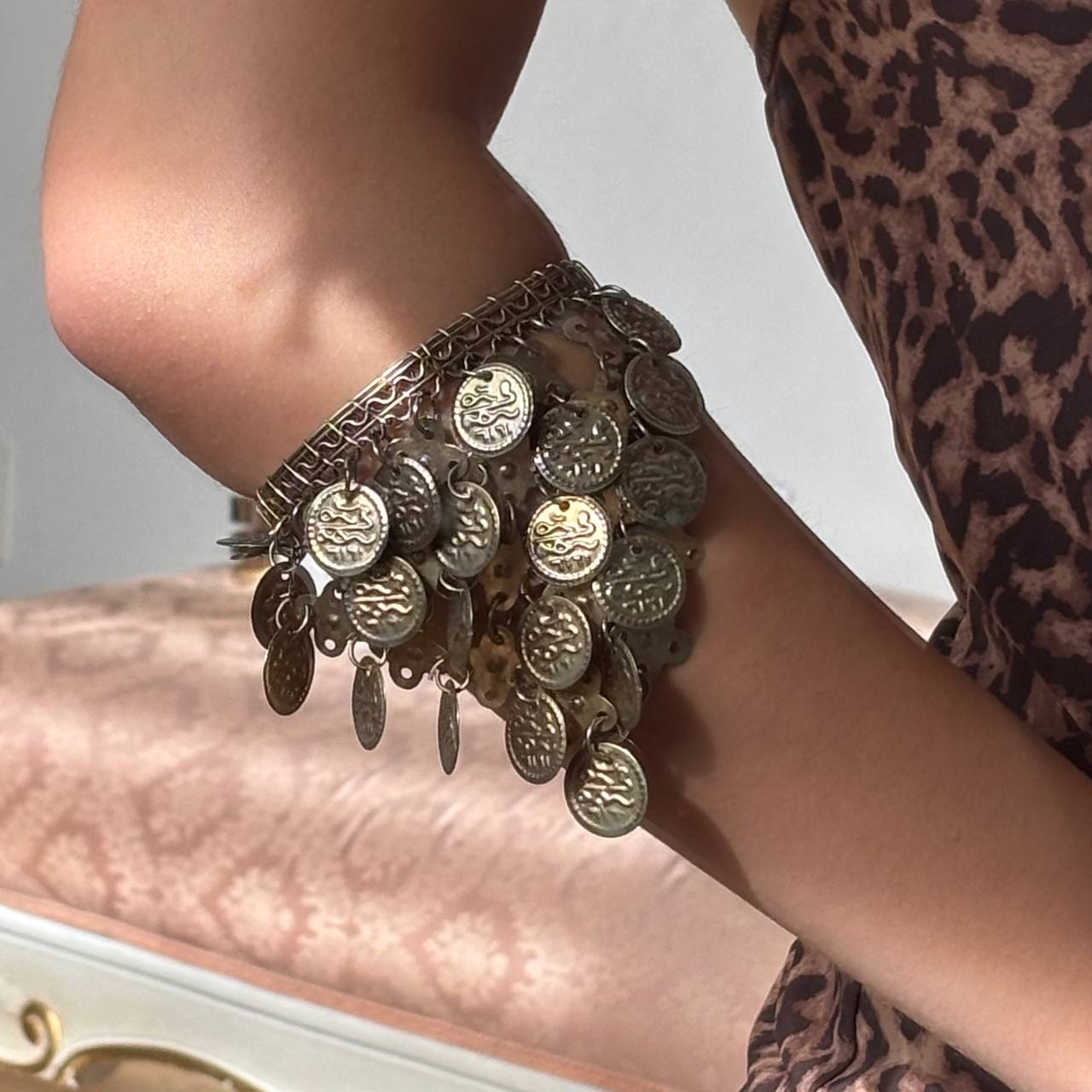 Vintage metallic boho jewellery cuff bracelet