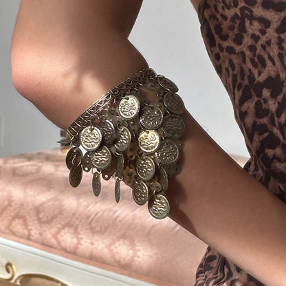 Vintage metallic boho jewellery cuff bracelet