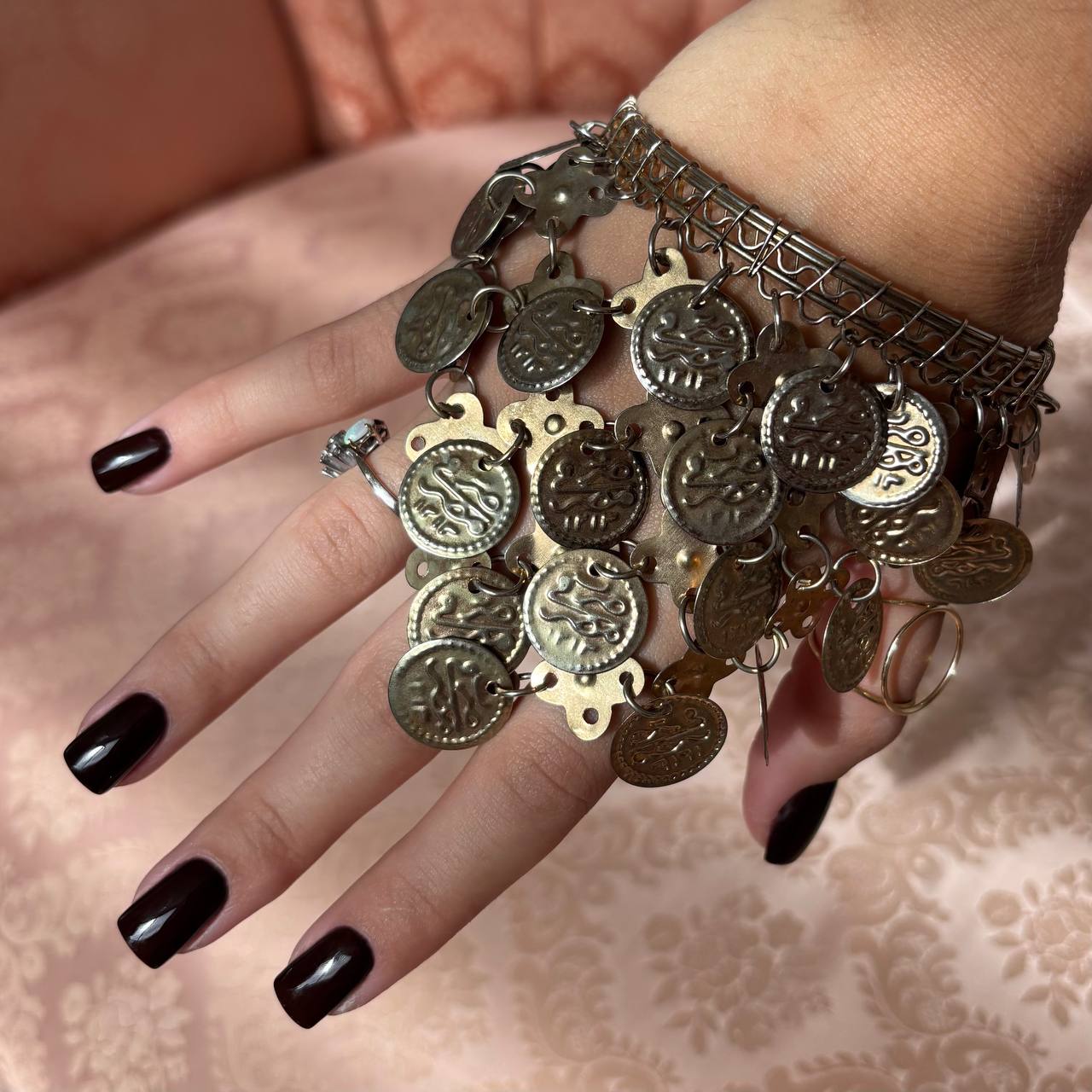 Vintage metallic boho jewellery cuff bracelet