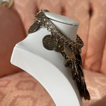 Vintage metallic boho jewellery cuff bracelet