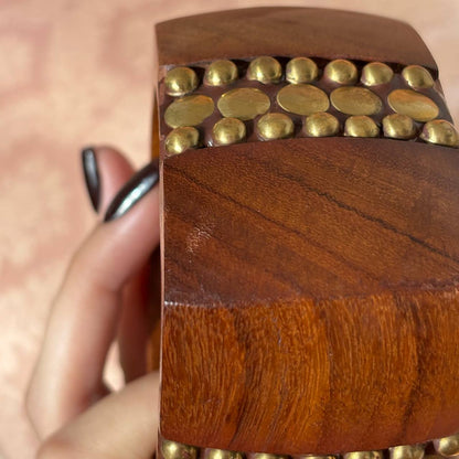 Vintage brown wooden cuff bangle