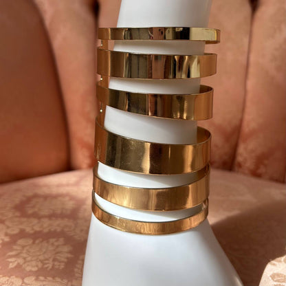 Vintage gold multi cuff bracelet