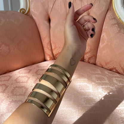 Vintage gold multi cuff bracelet