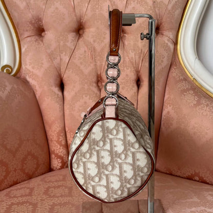 Christian Dior romantic beige and pink monogram bag