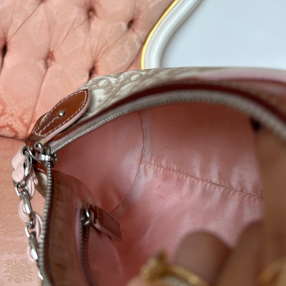 Christian Dior romantic beige and pink monogram bag