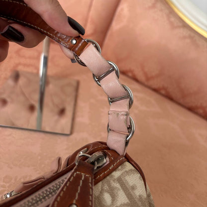 Christian Dior romantic beige and pink monogram bag