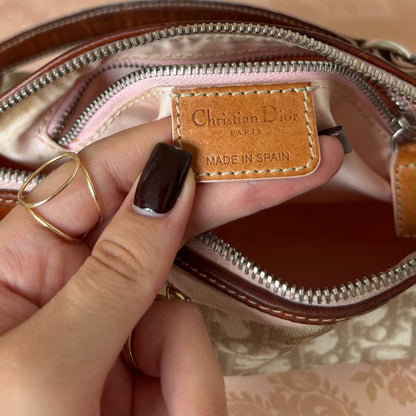 Christian Dior romantic beige and pink monogram bag