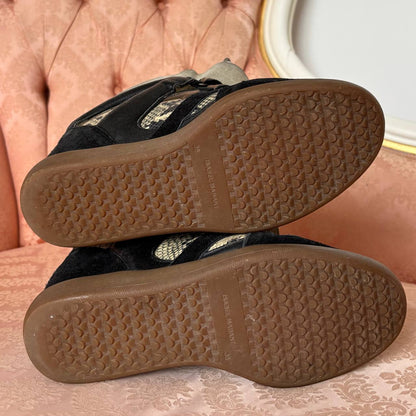 Isabel Marant suede Bekett sneakers golden with python snake