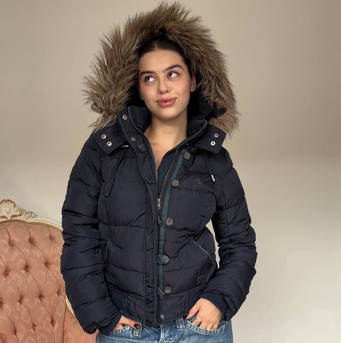 Abercrombie and Fitch puffer coat zip-jacket bomber