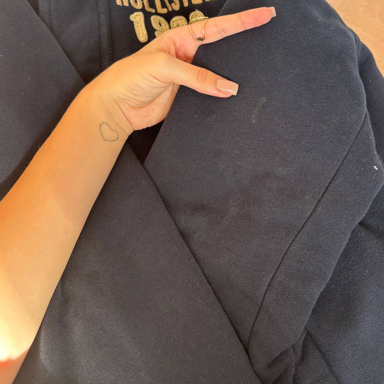 Abercrombie and Fitch fur hoodie coat zip-jacket