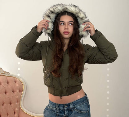 Lee jeans puffer coat zip-jacket