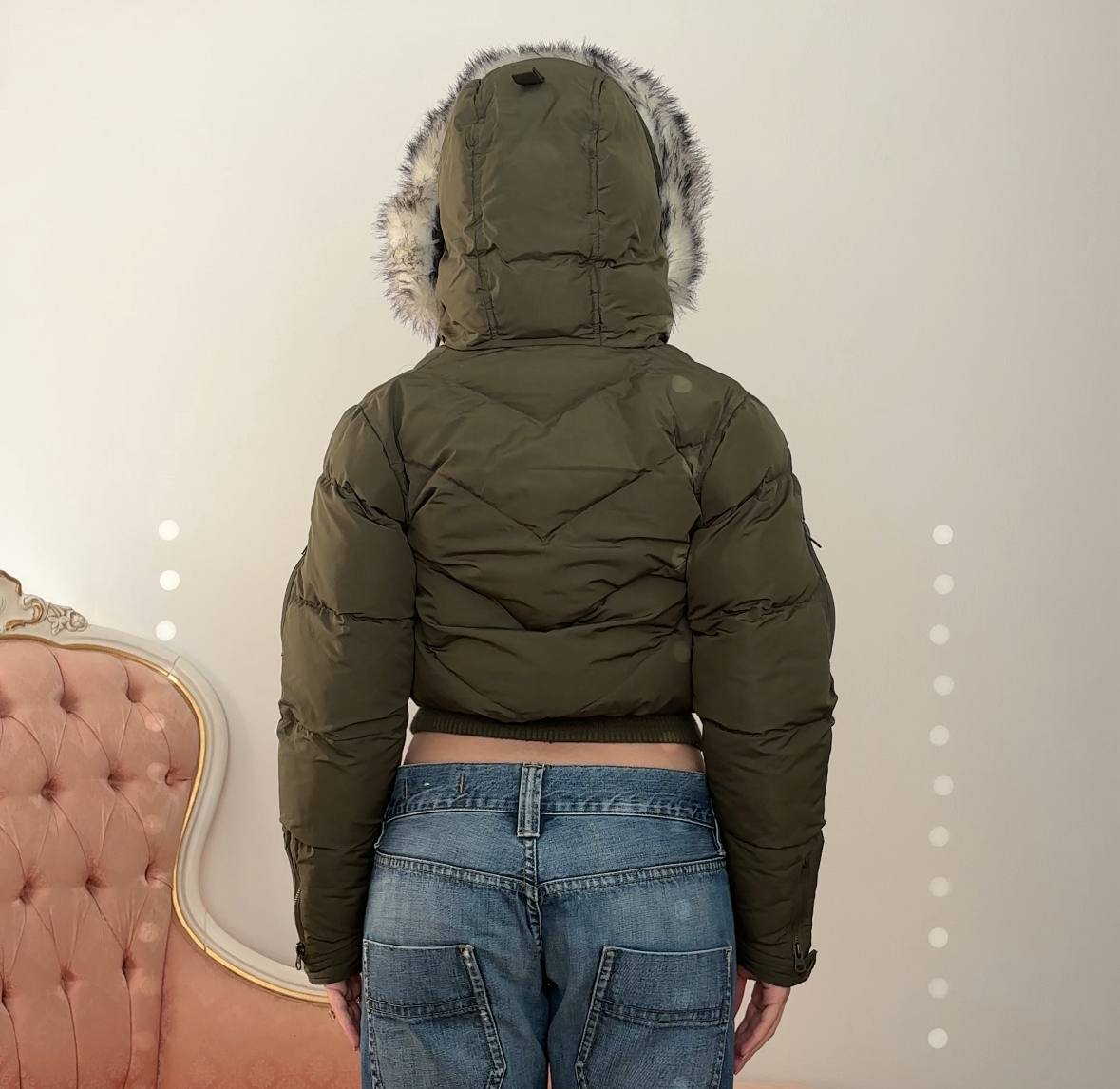 Lee jeans puffer coat zip-jacket