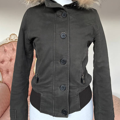 Refrigue puffer coat cloth zip-jacket