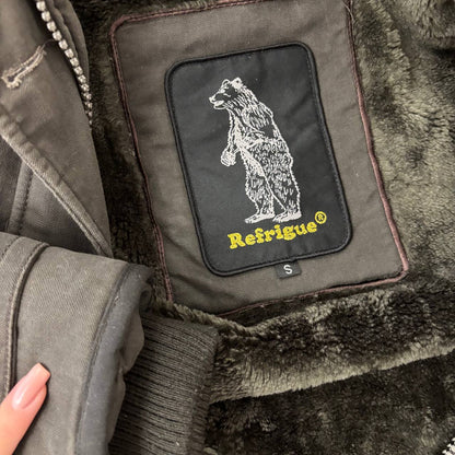 Refrigue puffer coat cloth zip-jacket