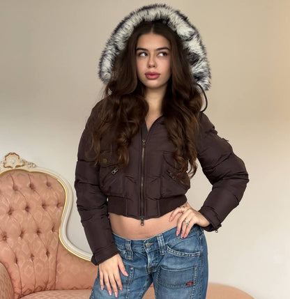 Lee jeans puffer coat zip-jacket