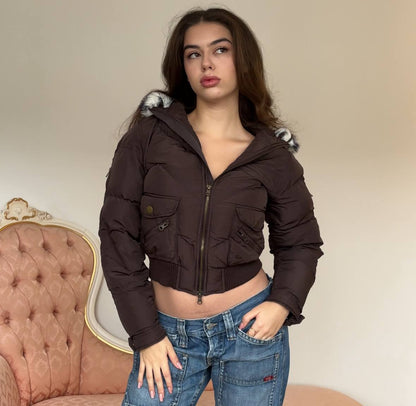 Lee jeans puffer coat zip-jacket