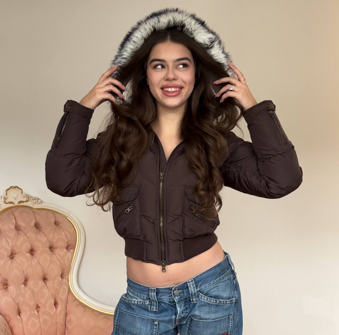 Lee jeans puffer coat zip-jacket