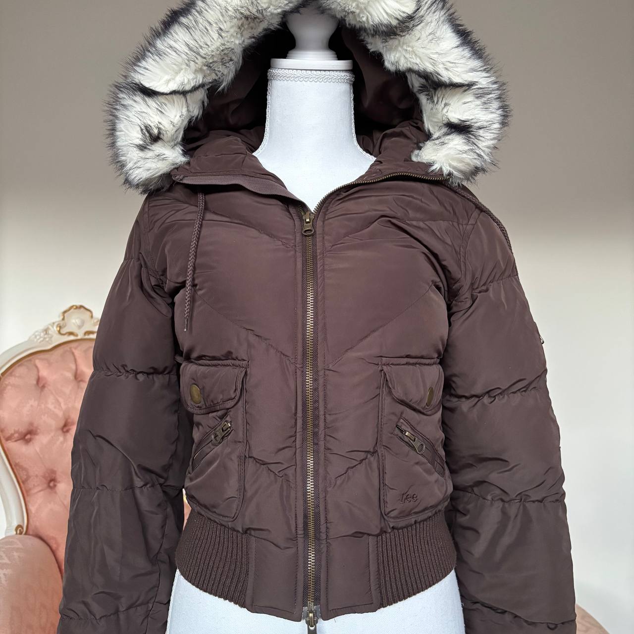 Lee jeans puffer coat zip-jacket