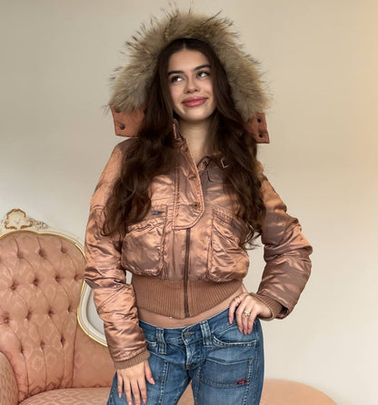 Motivi puffer coat zip-jacket