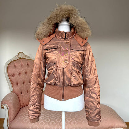 Motivi puffer coat zip-jacket