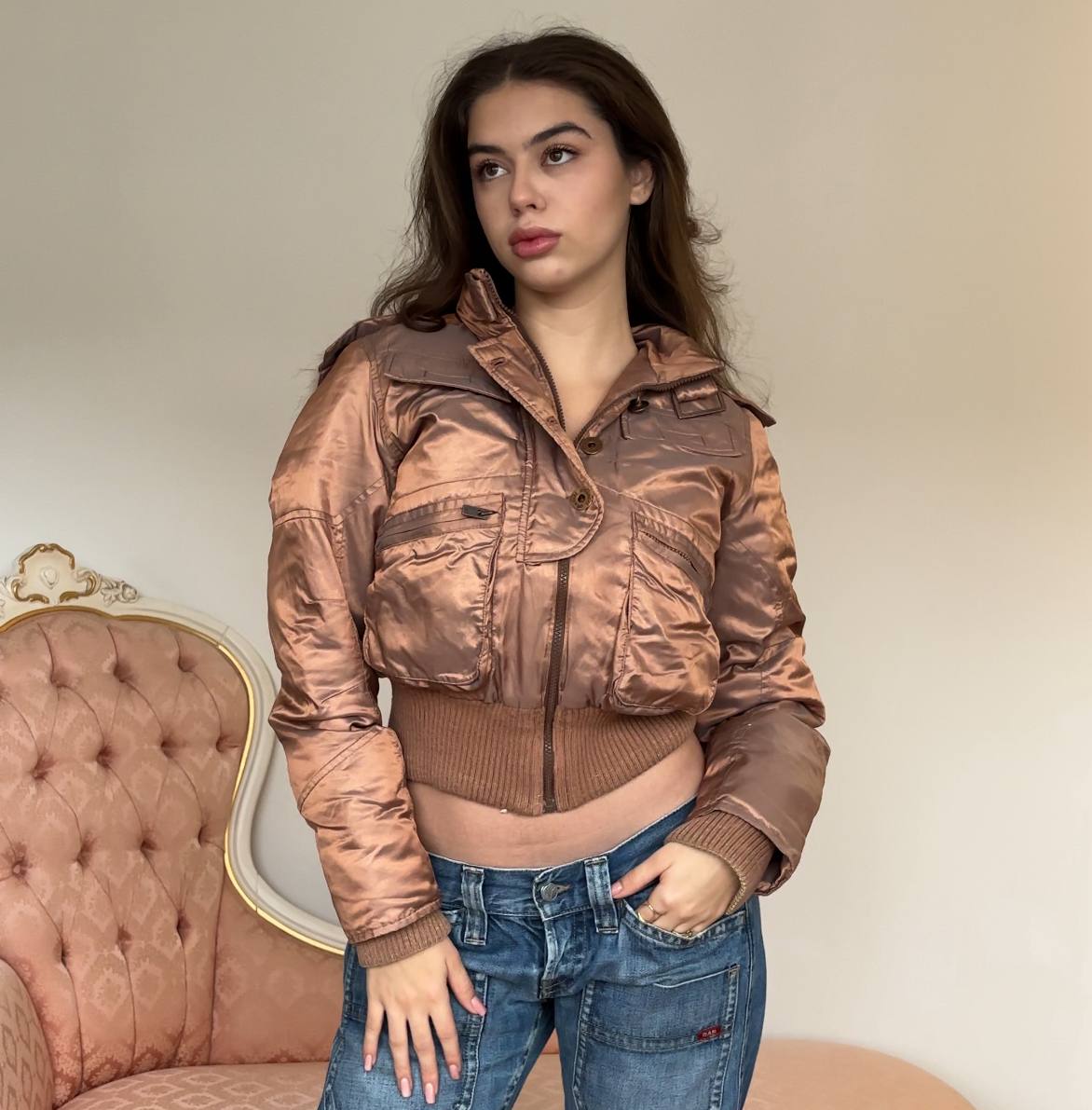 Motivi puffer coat zip-jacket