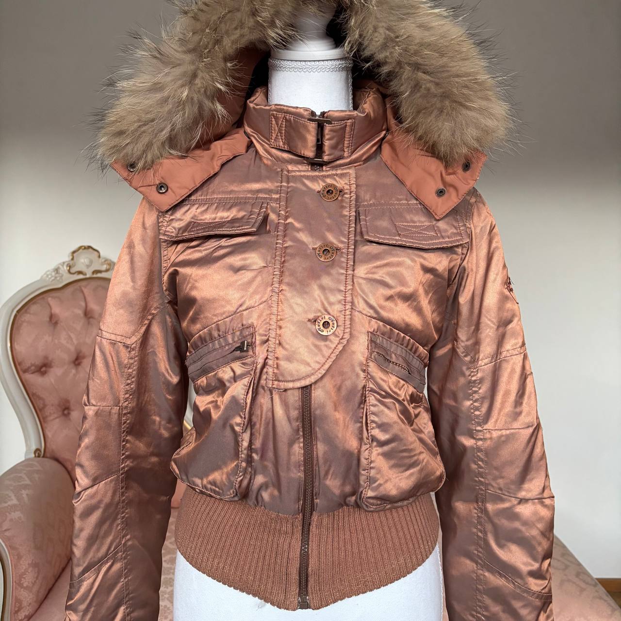 Motivi puffer coat zip-jacket