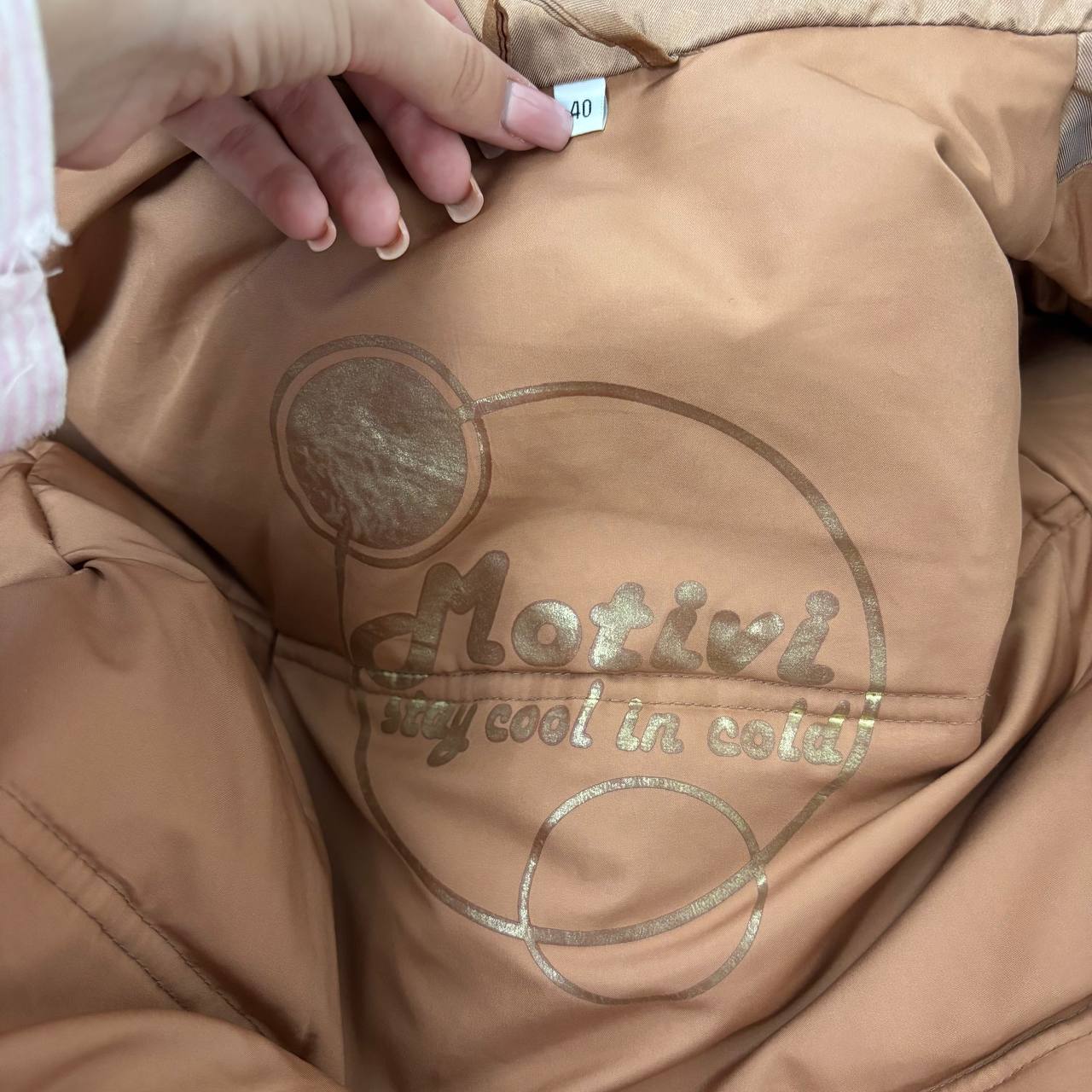 Motivi puffer coat zip-jacket