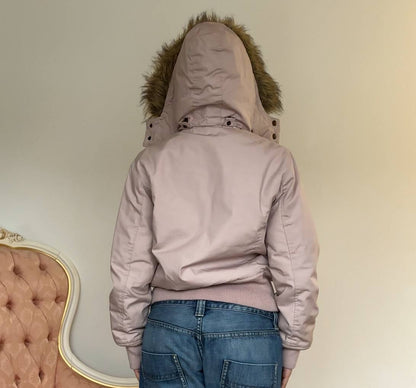 Ichi puffer coat cloth zip-jacket